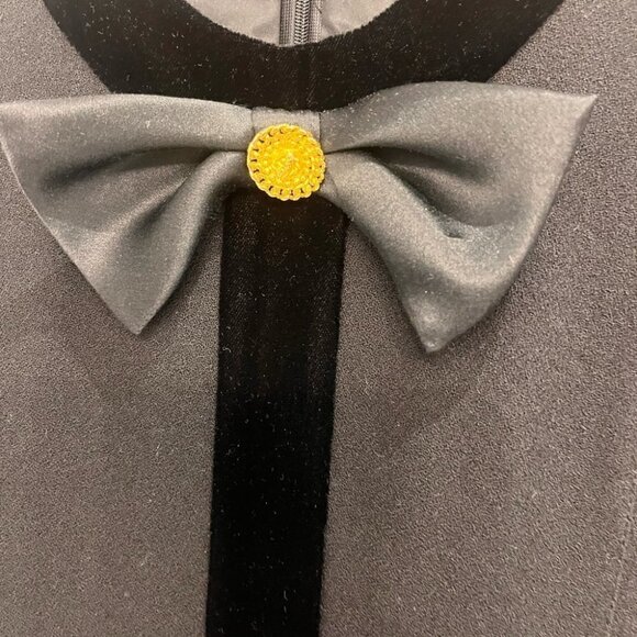 VINTAGE Irving Samuel black and gold long sleeve dress. - Picture 3 of 9